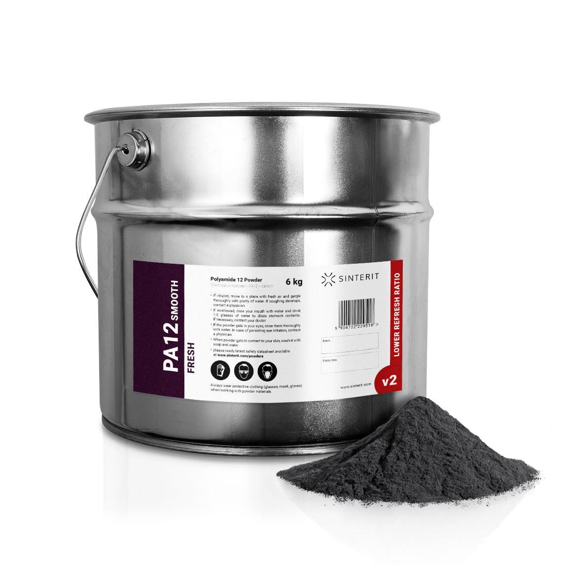 SINTERIT PA12 V2 Smooth FRESH - 2kg (4l) / 6kg (12l)